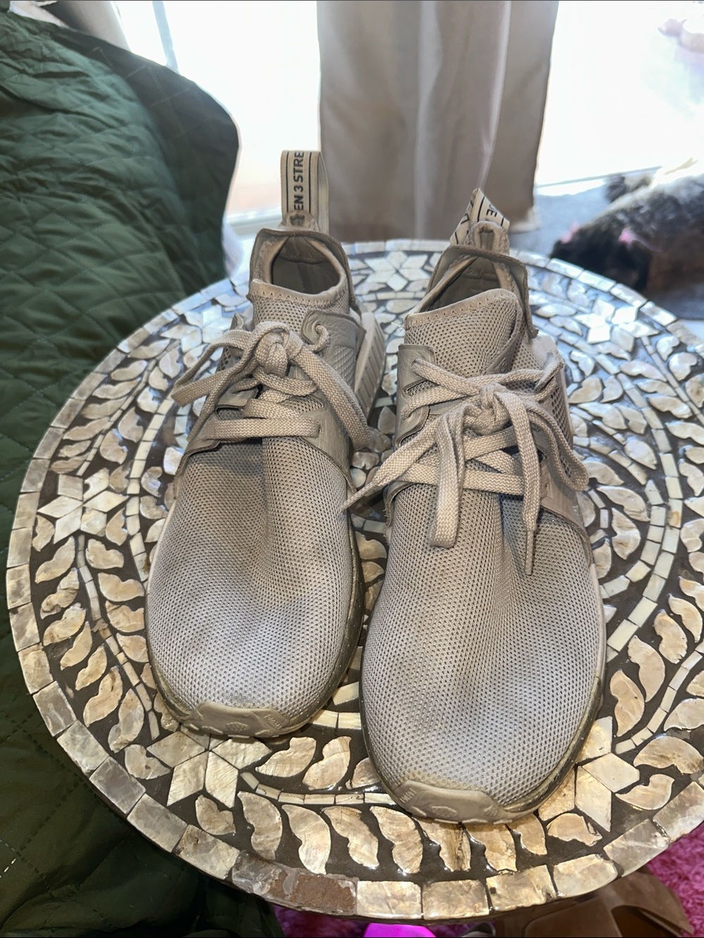 Light Gray Women's Knit Sneakers - Comfortable Casual Lace-Up